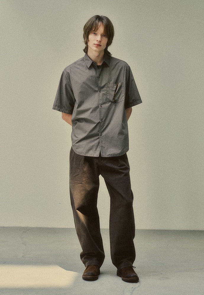 Art if acts - Garment Dyed Half Shirt (Brown) product image 1 | TRAB K-Fashion Australia