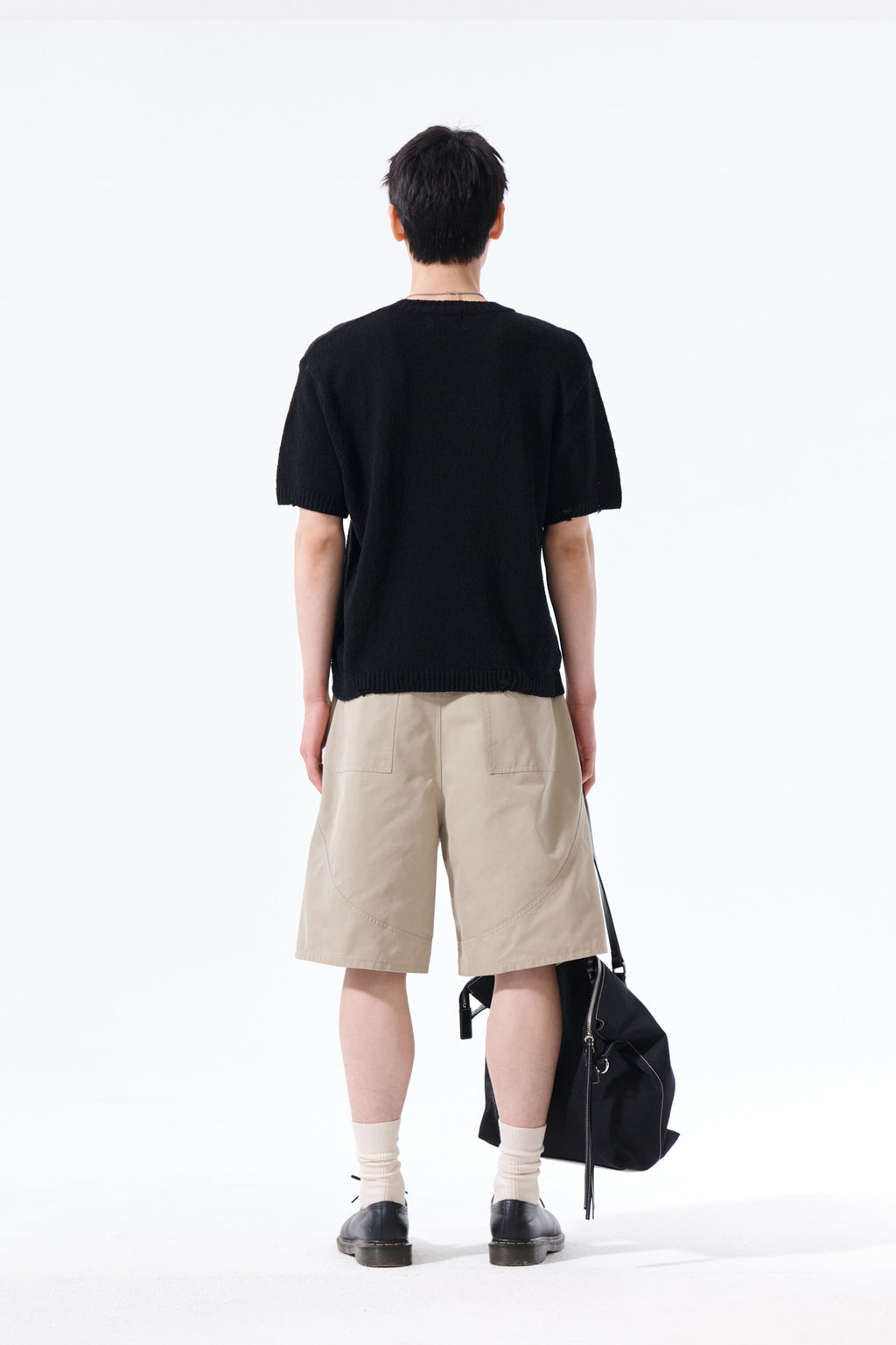 Matin Kim - Half Sleeve Logo Pullover (Black) product image 7 | TRAB K-Fashion Australia