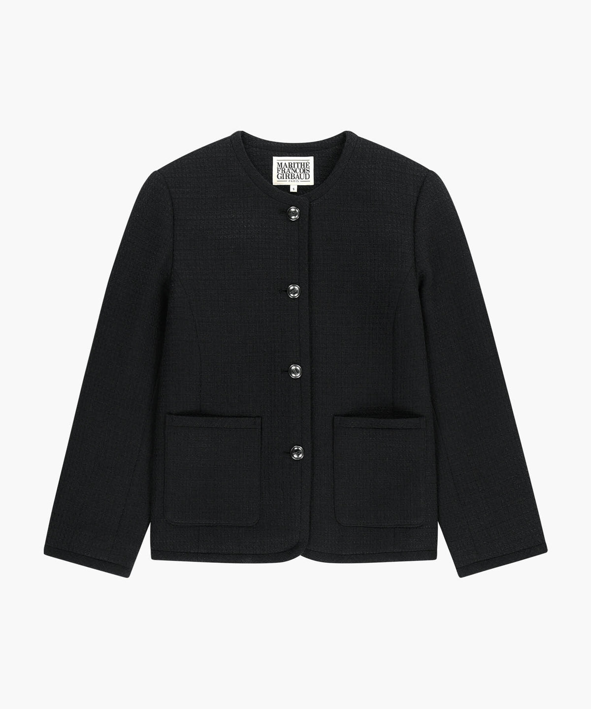Marithe & Francois Girbaud - Tweed Round Neck Jacket (Black) product image 6 | TRAB K-Fashion Australia