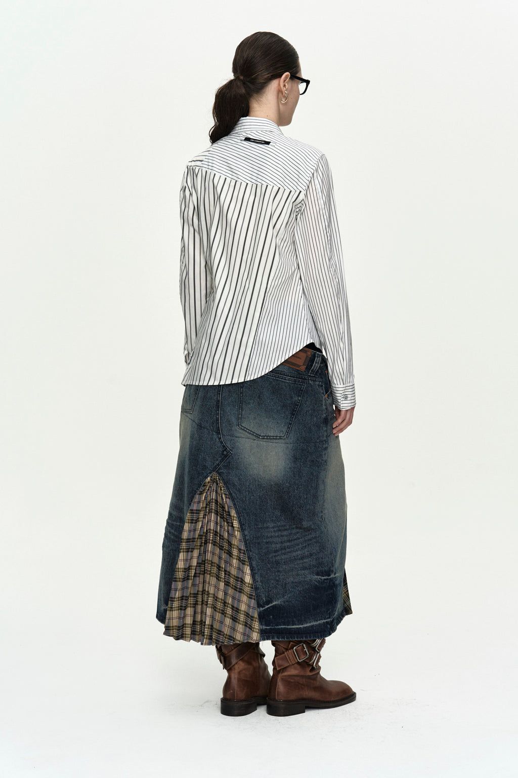 Andersson Bell - Noa Striped Twist-Tuck Shirt (Off-White) product image 3 | TRAB K-Fashion Australia