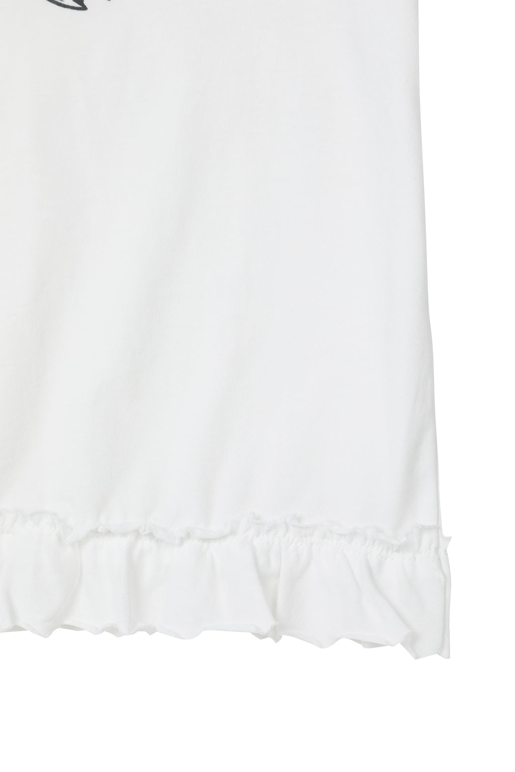 Deinet - Ruffle Washed T-Shirt (White) product image 5 | TRAB K-Fashion Australia