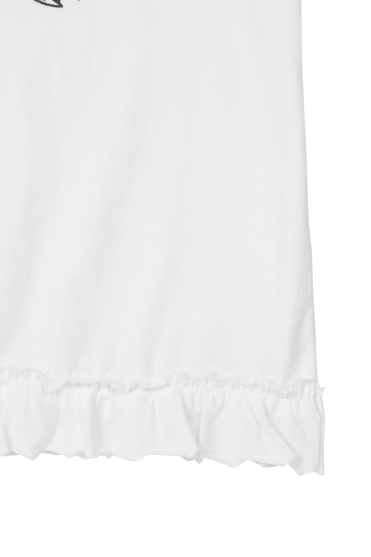 Deinet - Ruffle Washed T-Shirt (White) product image 5 | TRAB K-Fashion Australia