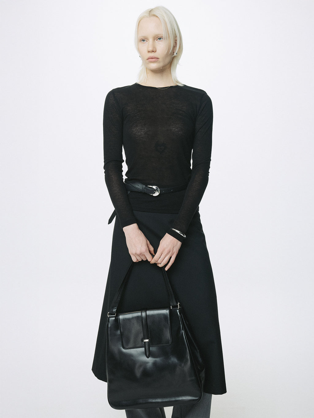 Tonywack - Wool Midi Skirt (Black) product image 3 | TRAB K-Fashion Australia