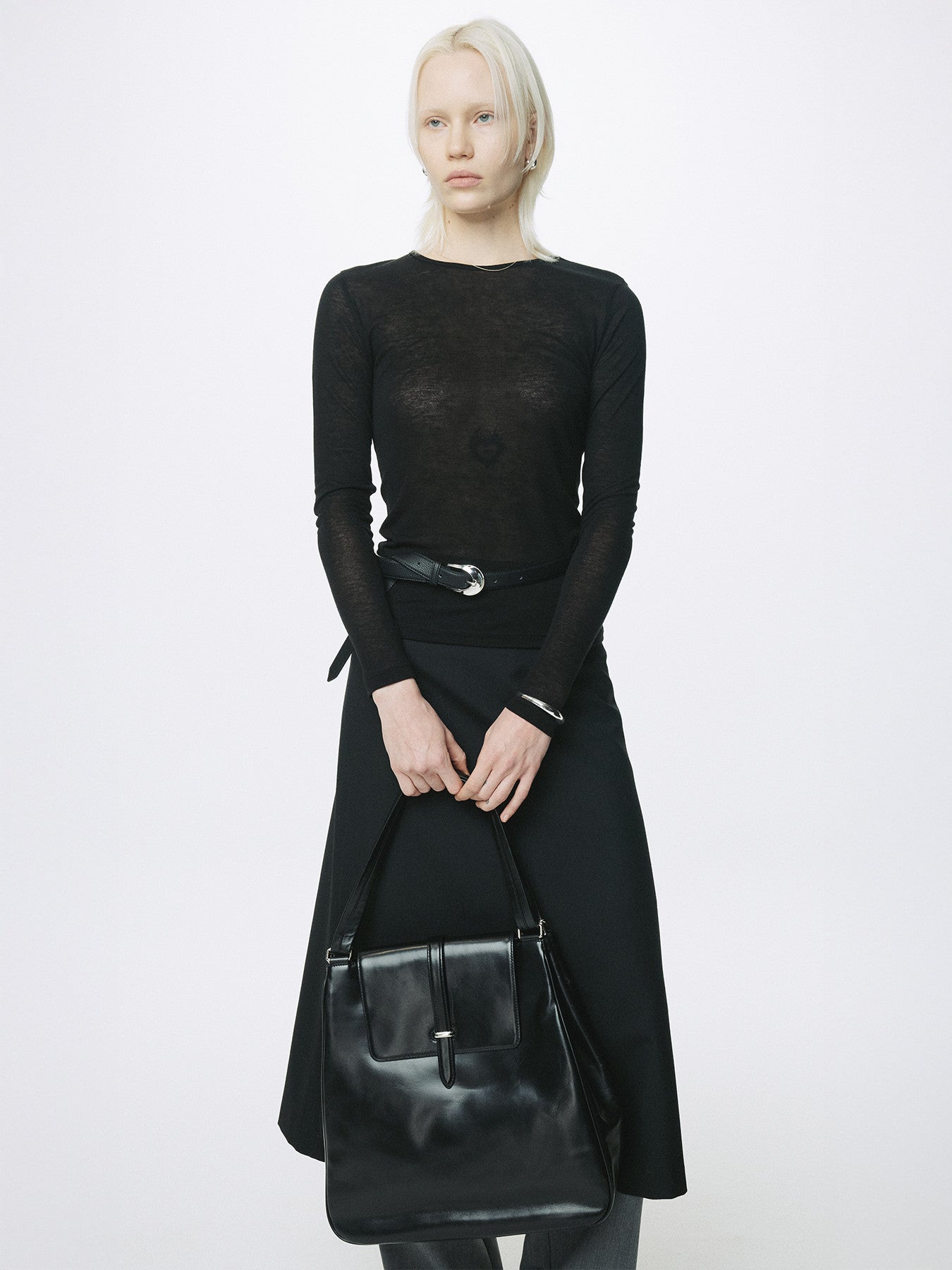 Tonywack - Wool Midi Skirt (Black) product image 3 | TRAB K-Fashion Australia