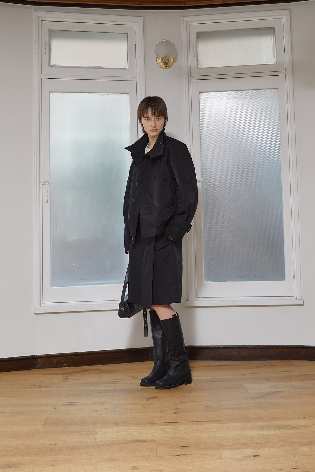 Matin Kim - Trench Bomber Jumper (Black) product image 15 | TRAB K-Fashion Australia