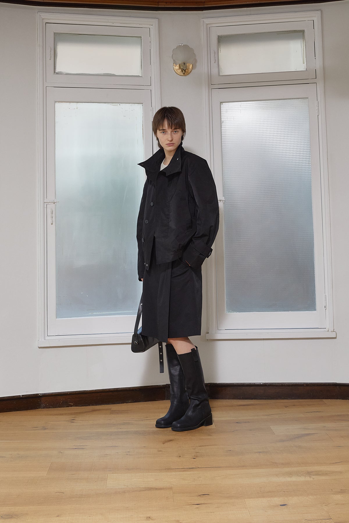 Matin Kim - Trench Bomber Jumper (Black) product image 15 | TRAB K-Fashion Australia