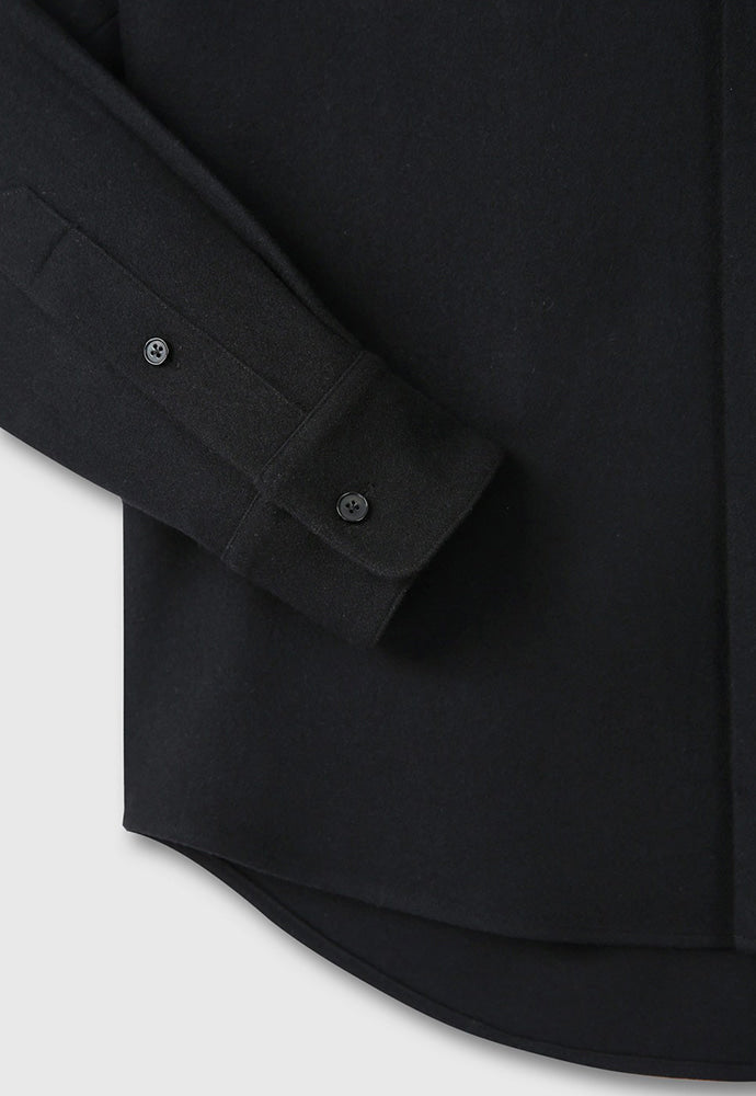 Tonywack - Virgin Wool Hidden Placket Shirt (Black) product image 12 | TRAB K-Fashion Australia