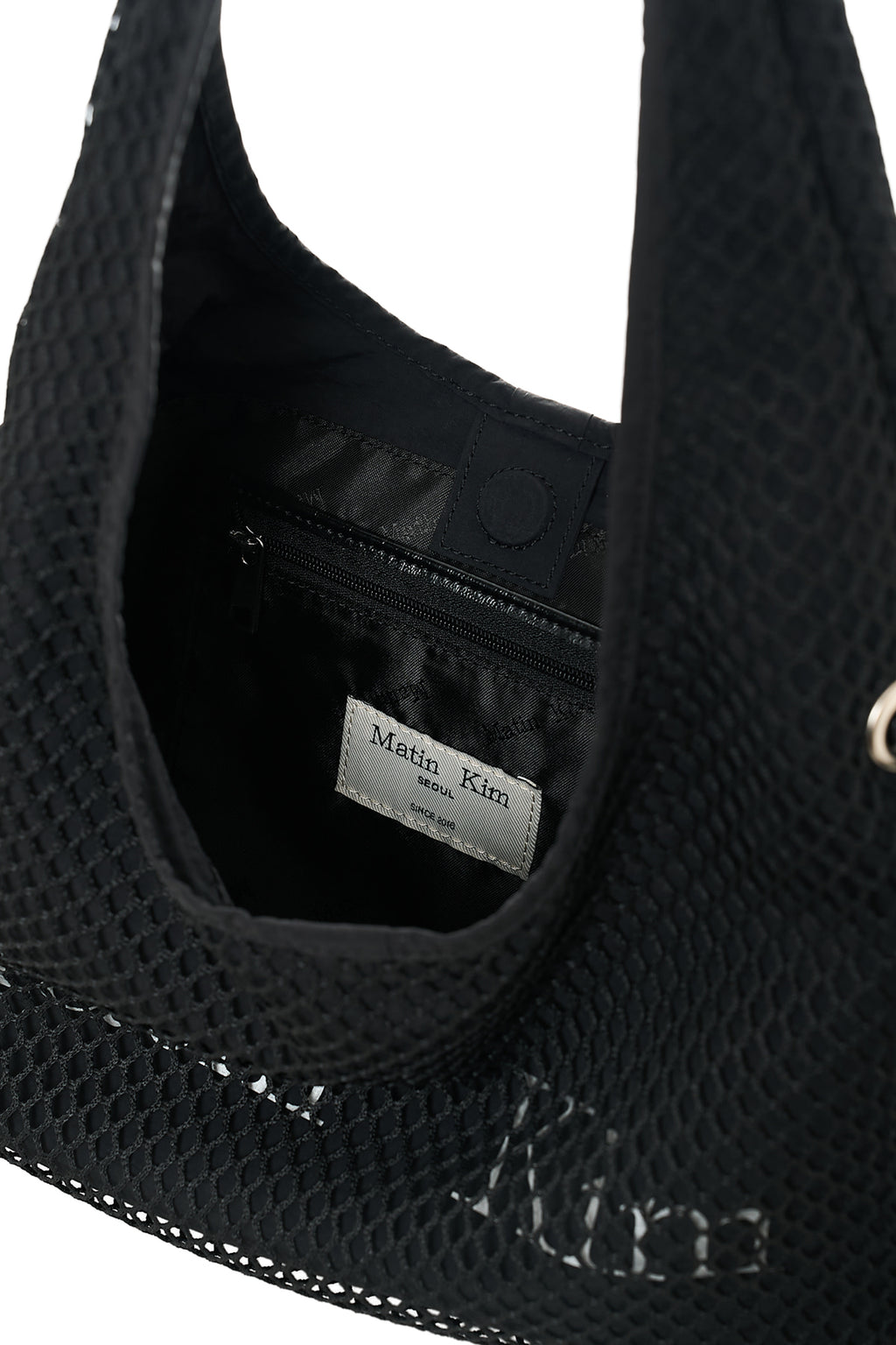 Matin Kim - Side Strap Mesh Mini Tote Bag (Black) product image 4 | TRAB K-Fashion Australia