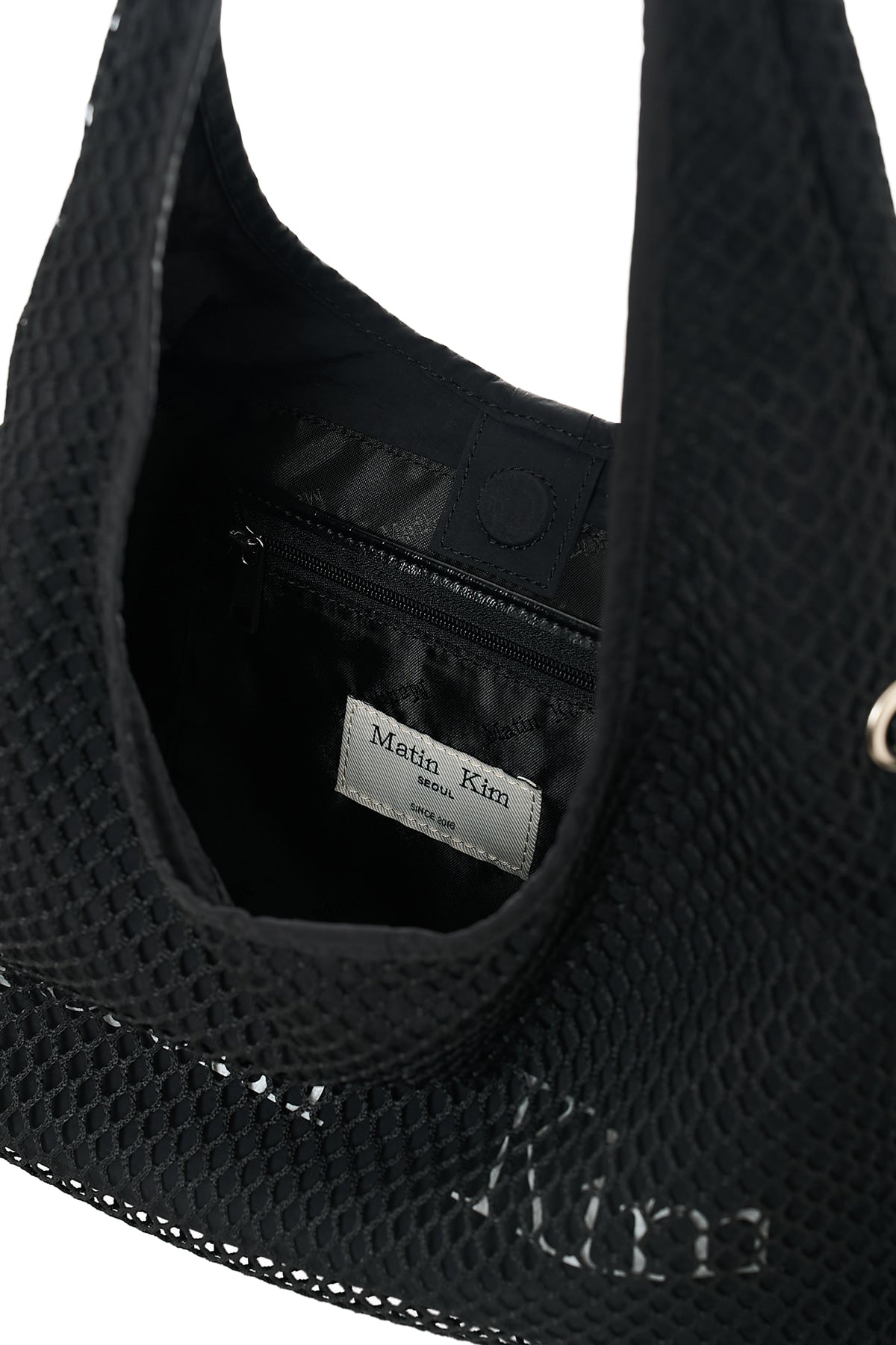 Matin Kim - Side Strap Mesh Mini Tote Bag (Black) product image 4 | TRAB K-Fashion Australia