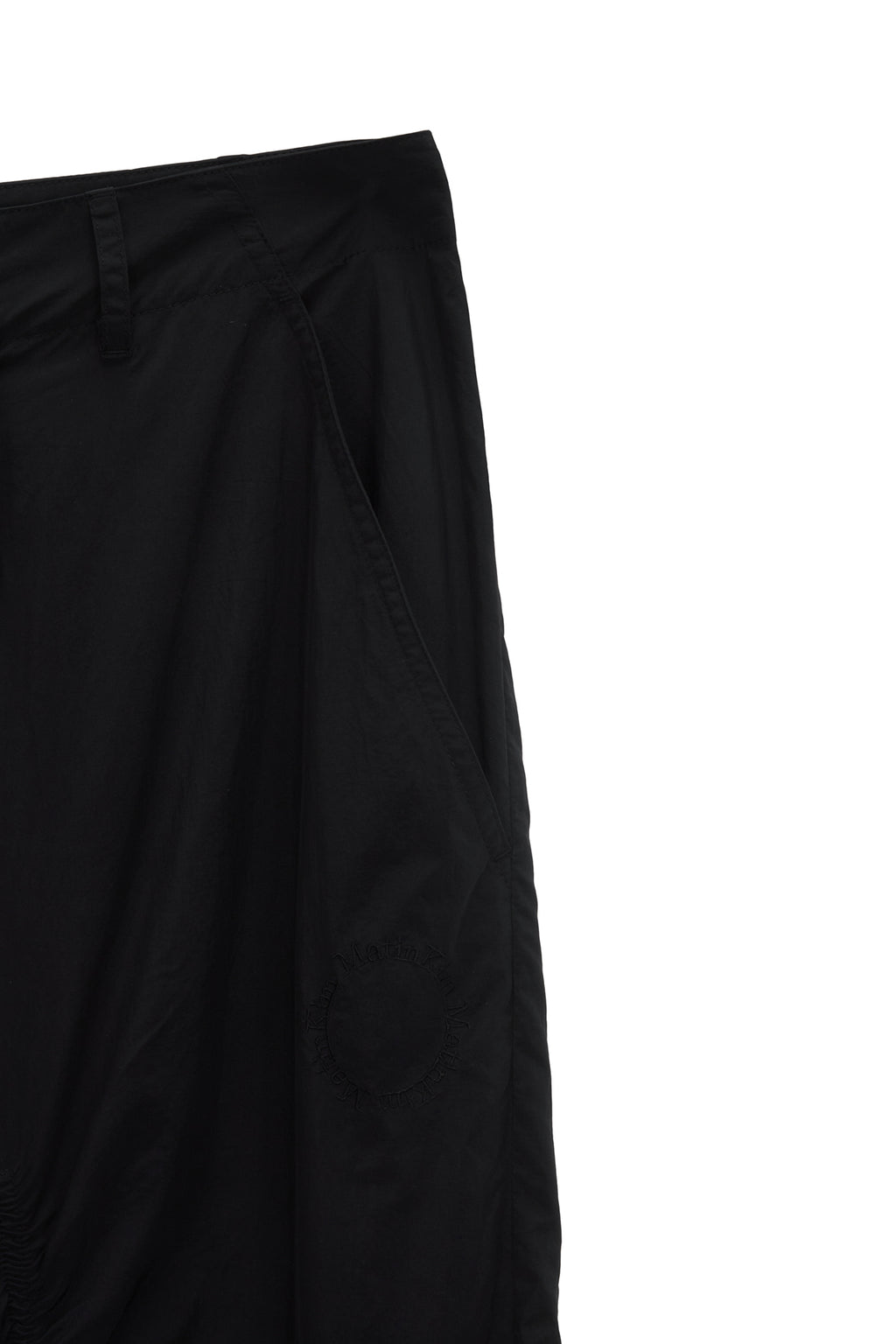 Matin Kim - Shirring Point Nylon Pants (Black) product image 3 | TRAB K-Fashion Australia