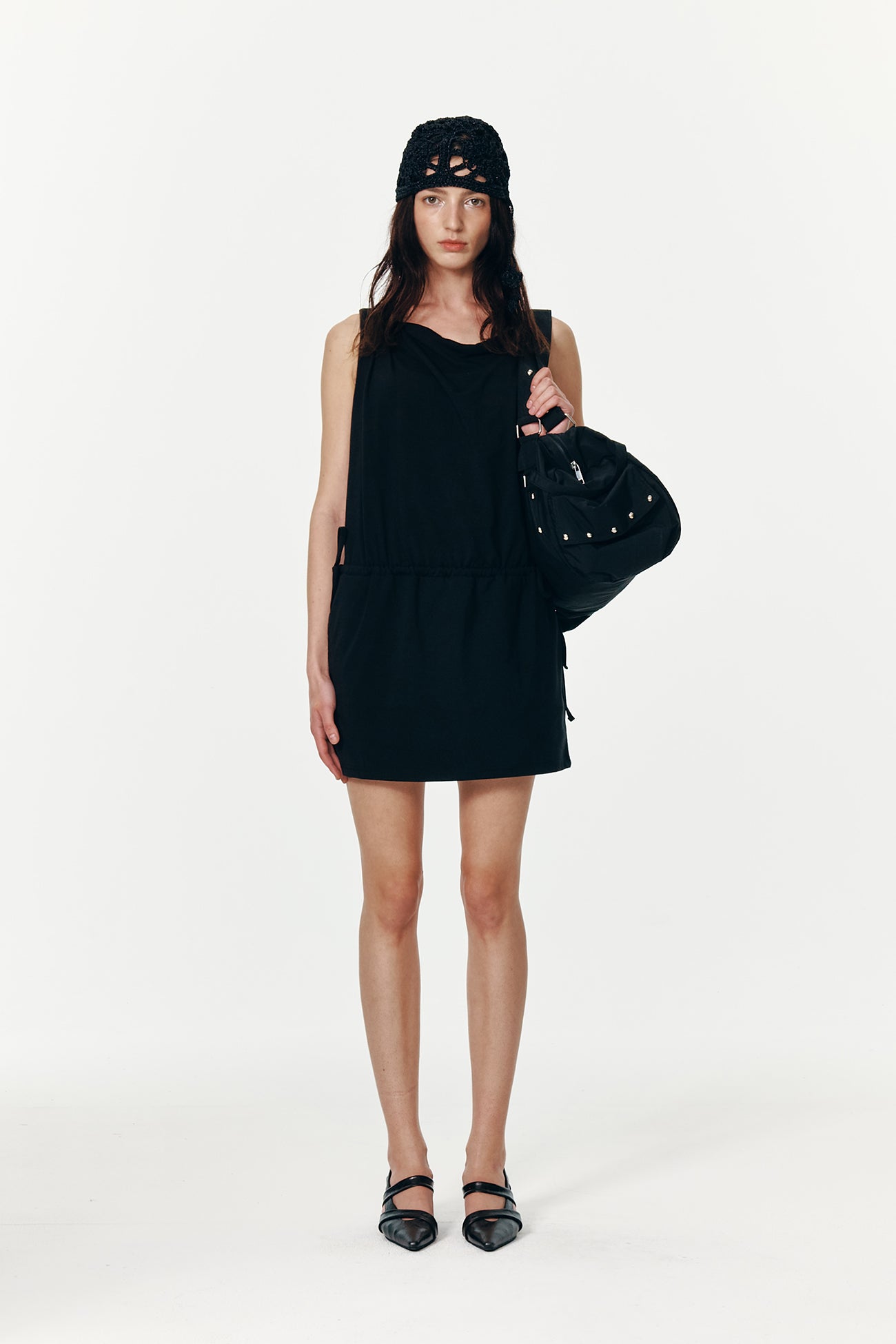Deinet - Deinet Drape Sleeveless Dress (Black) product image 1 | TRAB K-Fashion Australia