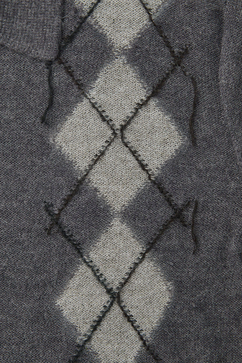 Coor - Inside Out Argyle Collar Cardigan (Melange Gray) product image 6 | TRAB K-Fashion Australia