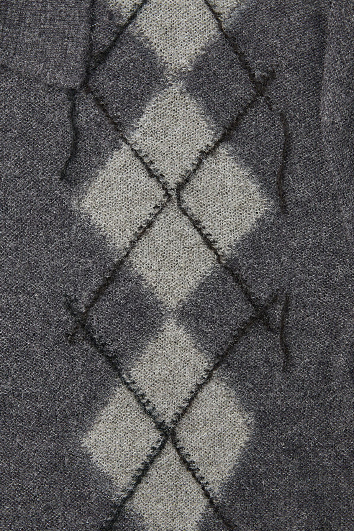 Coor - Inside Out Argyle Collar Cardigan (Melange Gray) product image 6 | TRAB K-Fashion Australia