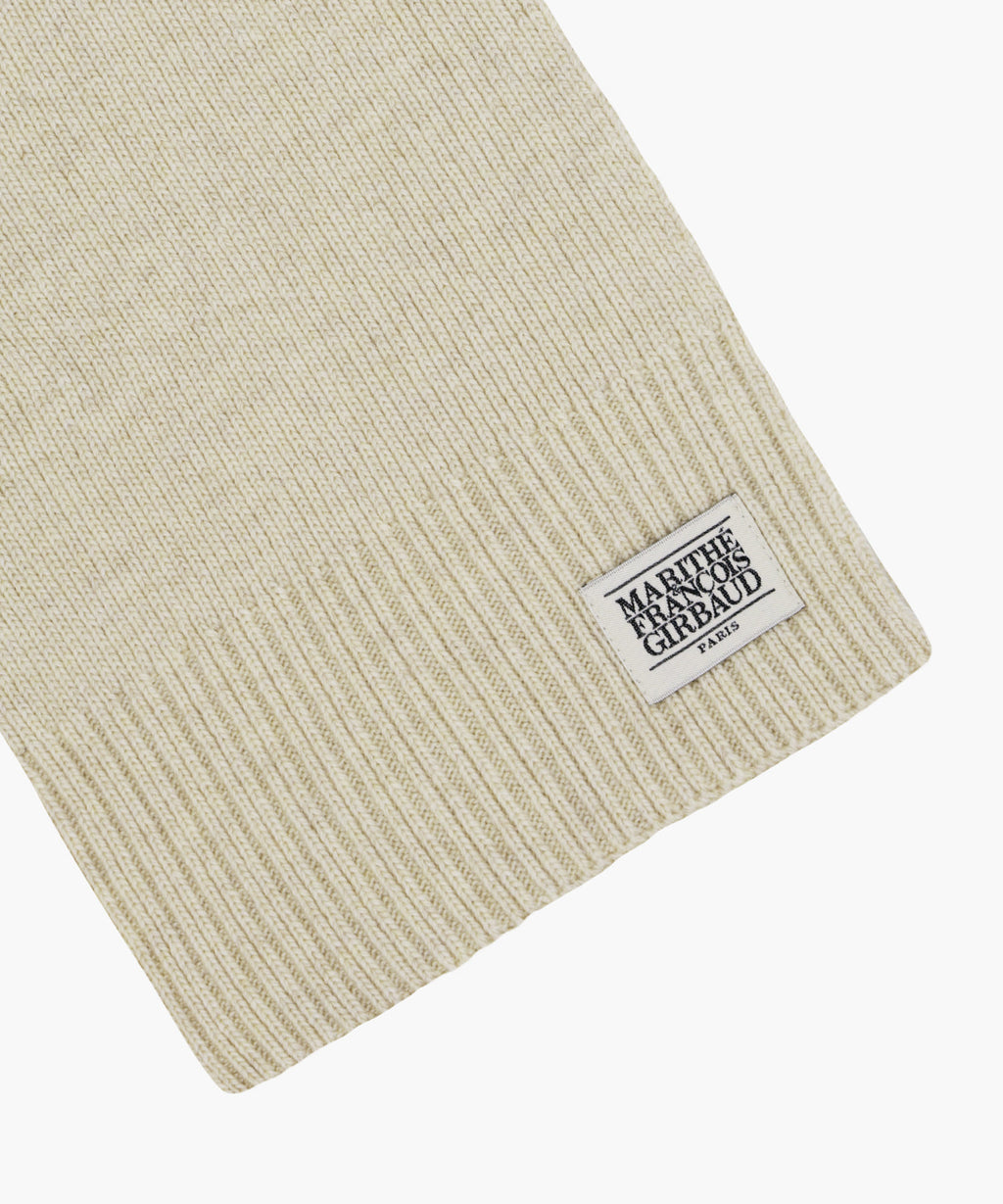 Marithe & Francois Girbaud - Classic Logo Knit Muffler (Light Beige) product image 3 | TRAB K-Fashion Australia