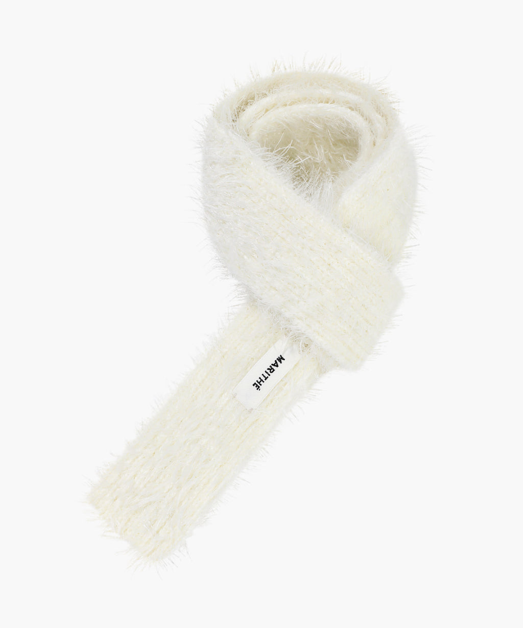 Marithe & Francois Girbaud - Regular Logo Slim Muffler (Ivory) product image 5 | TRAB K-Fashion Australia