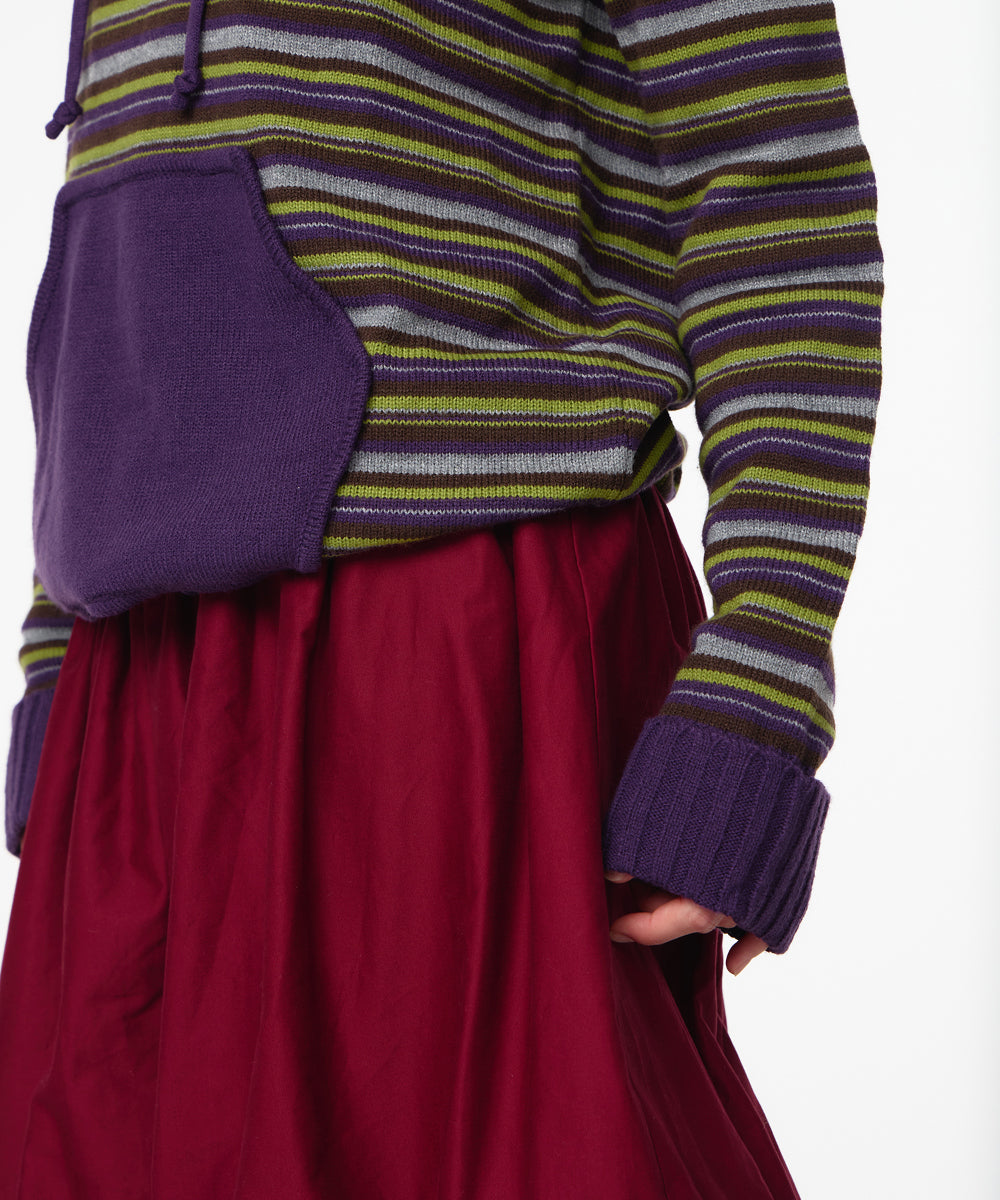 Coyseio - Stripe Knit Hoodie (Purple) product image 9 | TRAB K-Fashion Australia