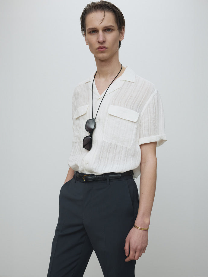 Tonywack - French Linen Croched Shirt (White) product image 6 | TRAB K-Fashion Australia