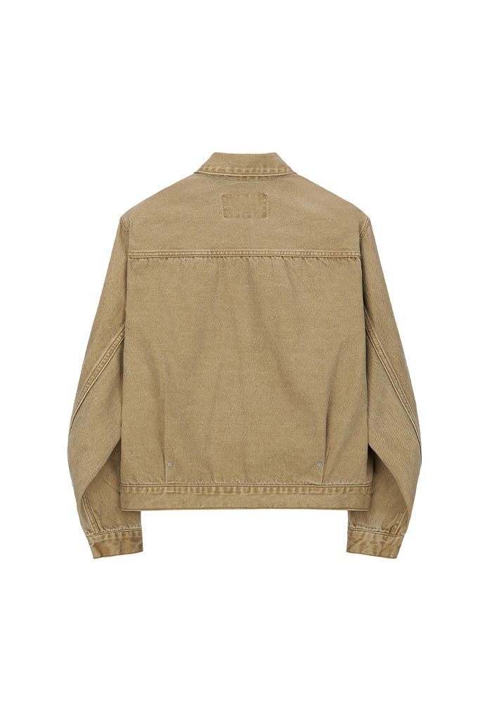 Tonywack - Constructed Pleats Denim Jacket (Faded Beige) product image 7 | TRAB K-Fashion Australia