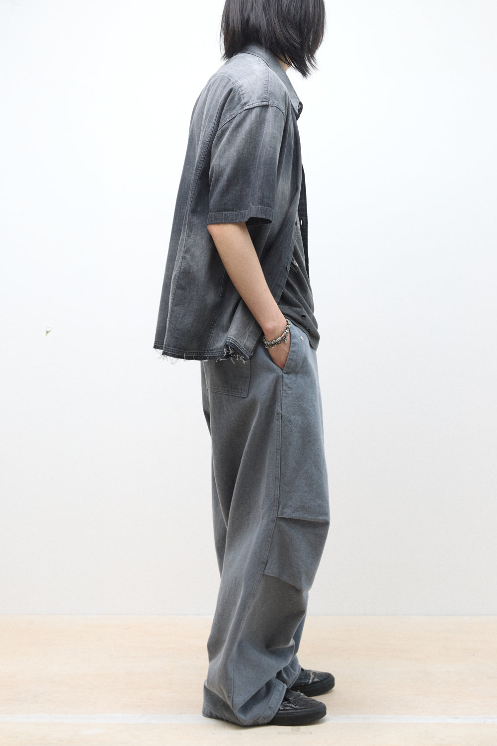 Hatchingroom - Over Shirt Denim (Grey) product image 10 | TRAB K-Fashion Australia