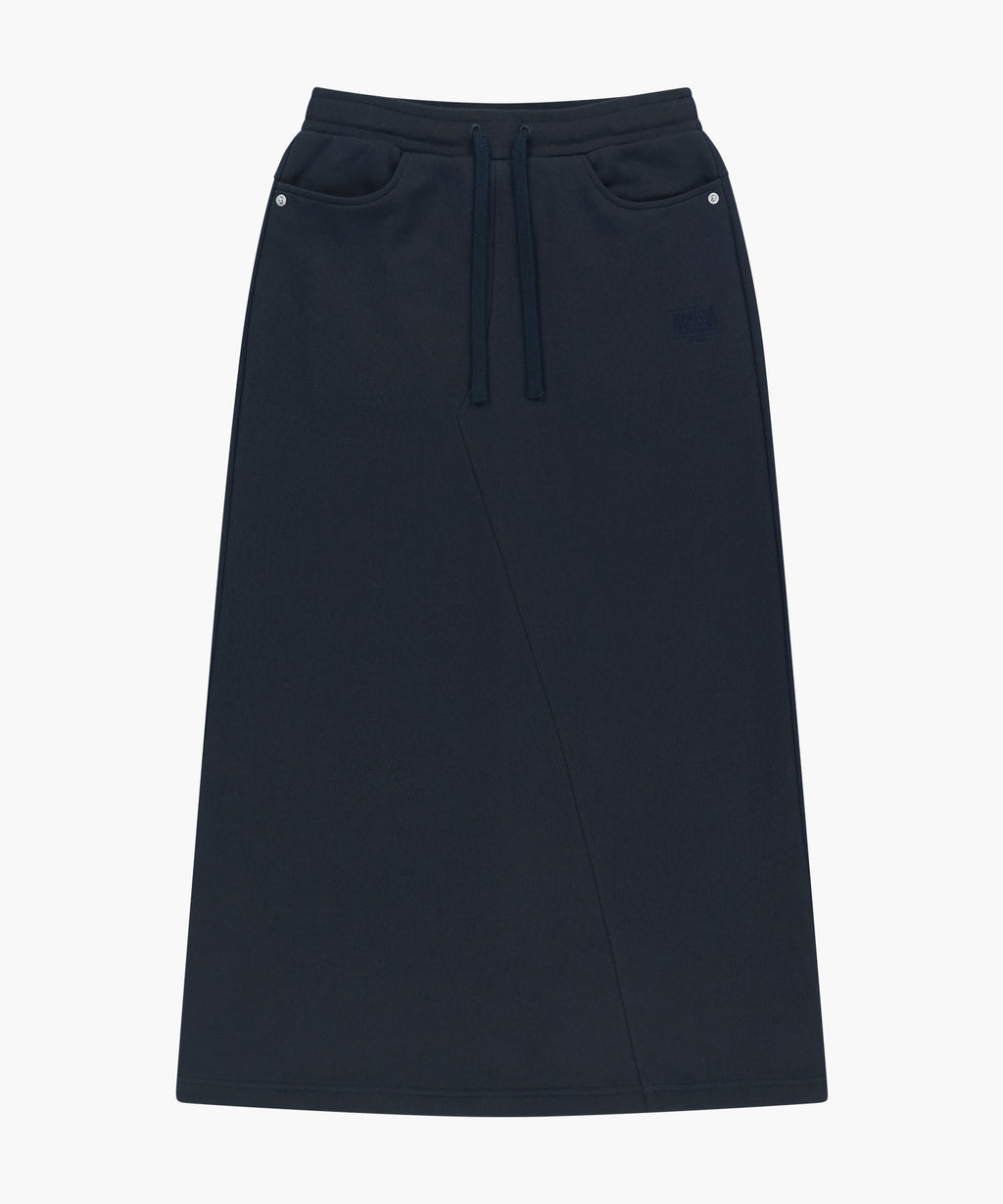 Marithe & Francois Girbaud - Classic Logo Long Sweat Skirt (Navy) product image 6 | TRAB K-Fashion Australia