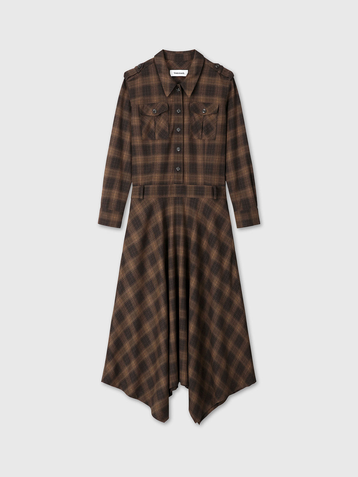 Tonywack - Checked Utility Shirt Dress (Brown Check) product image 7 | TRAB K-Fashion Australia
