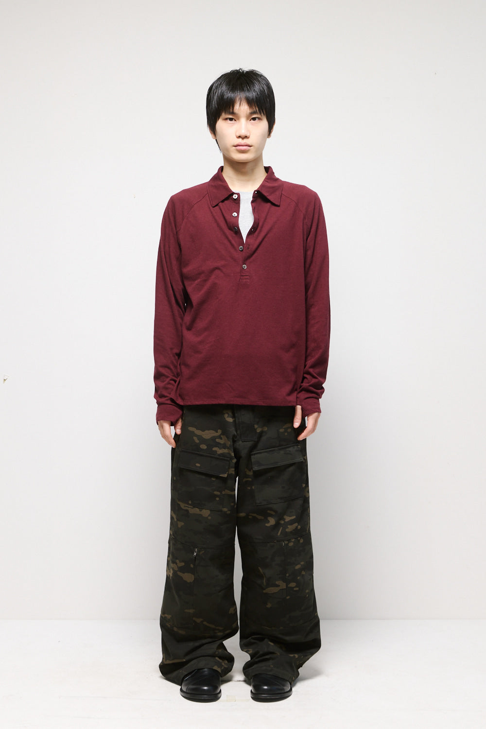 Hatchingroom - Polo Tee (Dark Burgundy) product image 3 | TRAB K-Fashion Australia