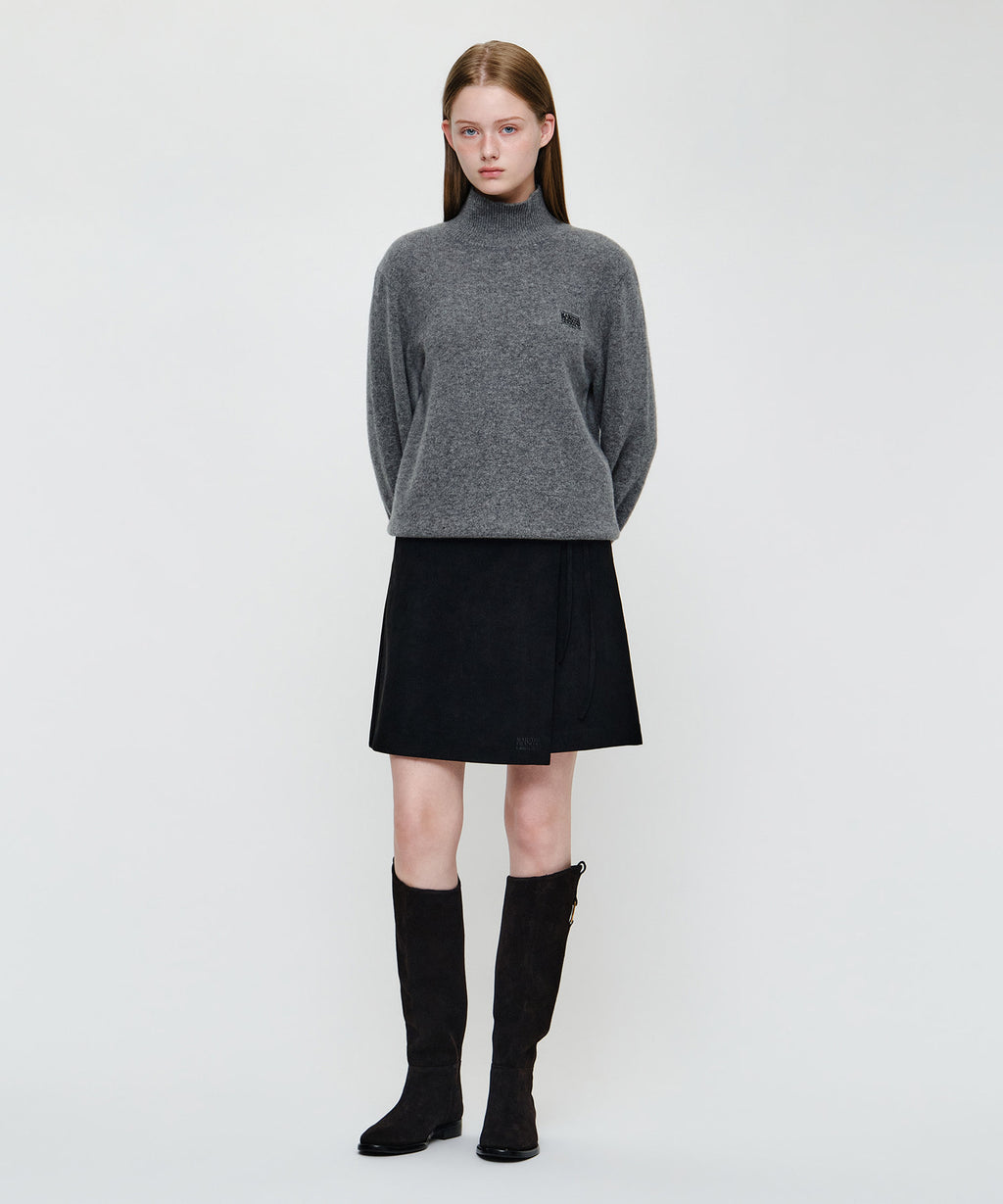 Marithe & Francois Girbaud - Suede Wrap Skirt (Black) product image 2 | TRAB K-Fashion Australia