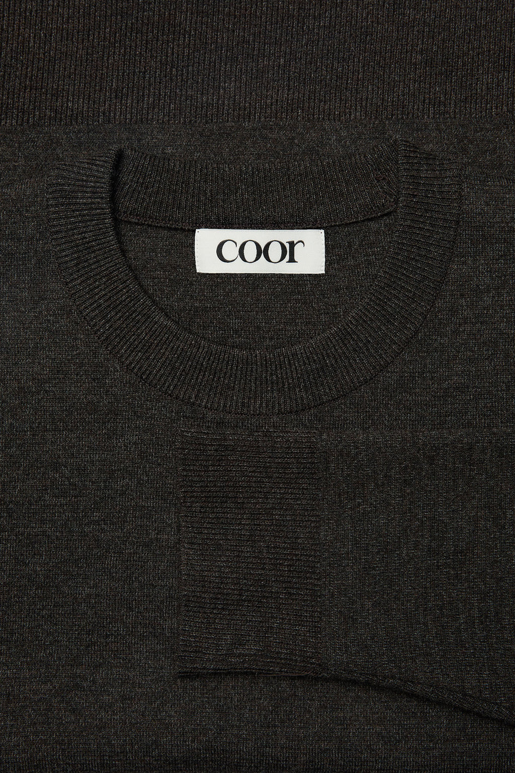 Coor - Merino Wool Crewneck Sweater (Melange Brown) product image 5 | TRAB K-Fashion Australia