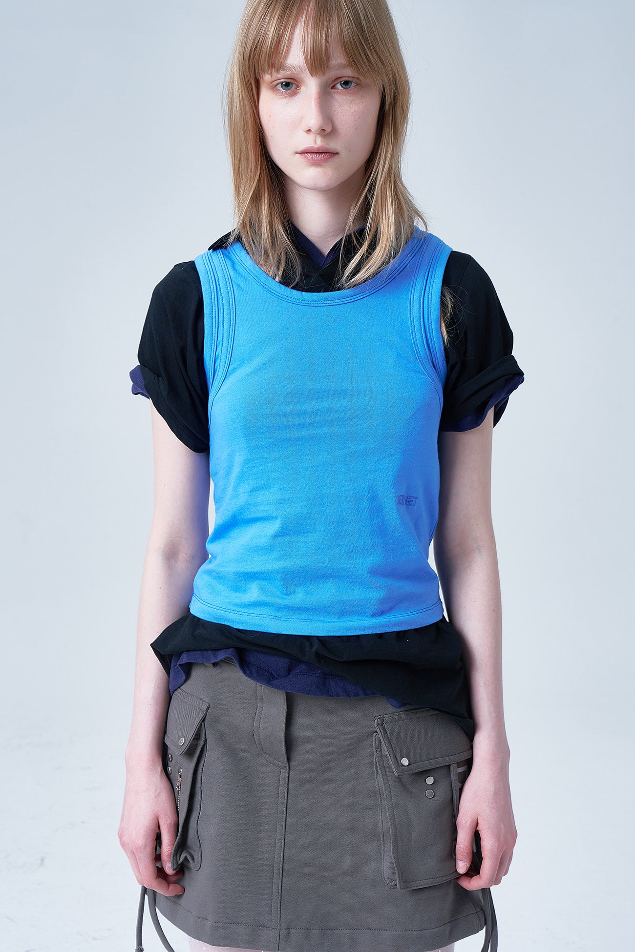 Deinet - Jersey Mini Skirt (Charcoal) product image 7 | TRAB K-Fashion Australia