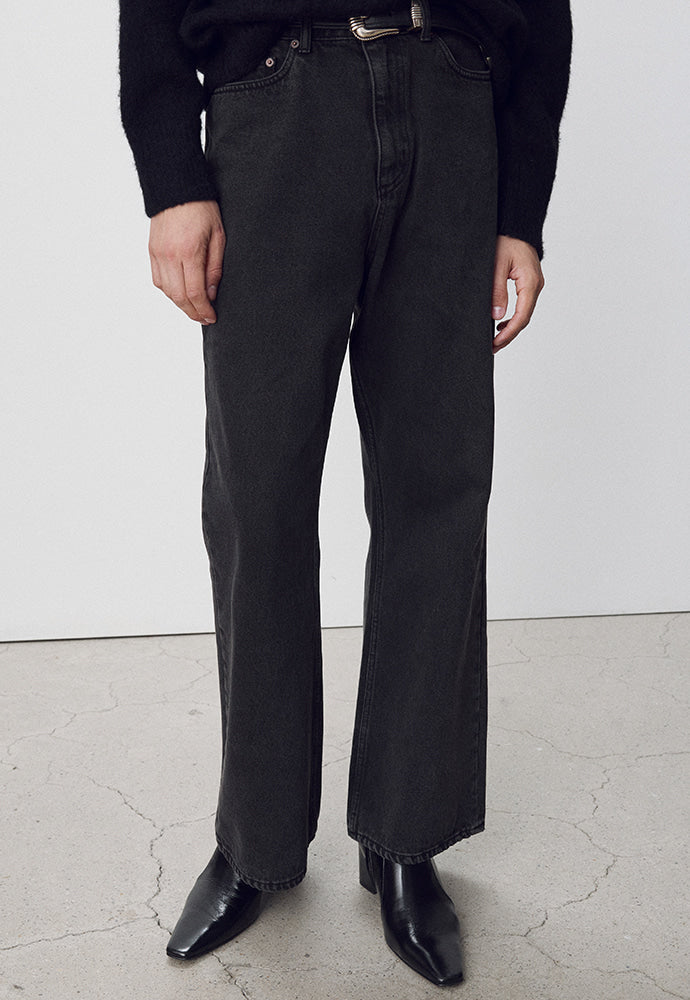 Tonywack - Loose-Fit Flared Denim Jeans (Faded Carbon) product image 1 | TRAB K-Fashion Australia