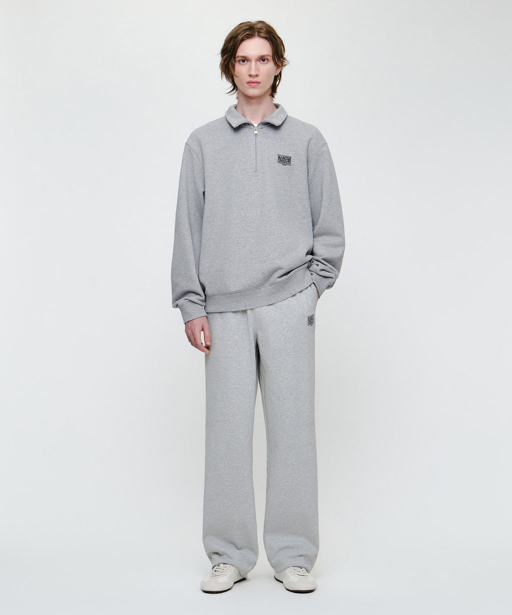 Marithe & Francois Girbaud - Small Classic Logo Half Zipup Sweatshirt (Heather Gray) product image 6 | TRAB K-Fashion Australia