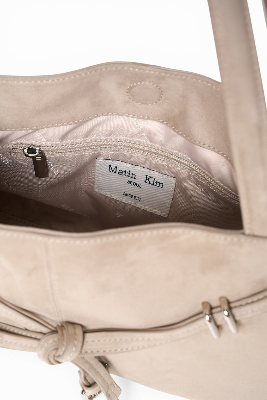 Matin Kim - Drop Tail Mellow Shoulder Bag (Beige) product image 5 | TRAB K-Fashion Australia