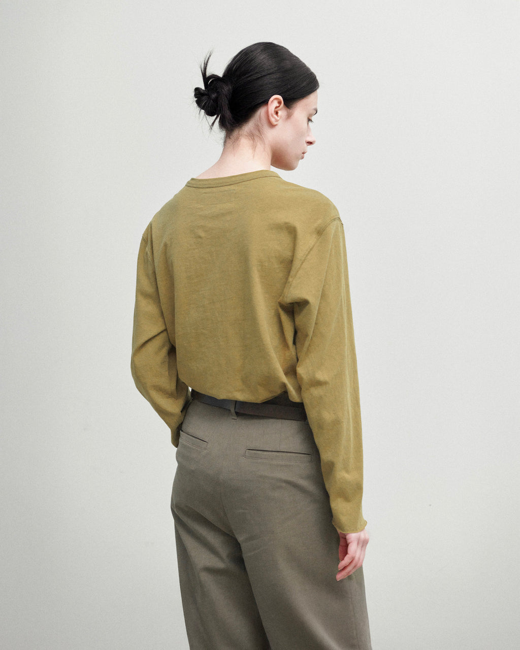 Brownyard - Cut Off Long Sleeve (Khaki) product image 3 | TRAB K-Fashion Australia