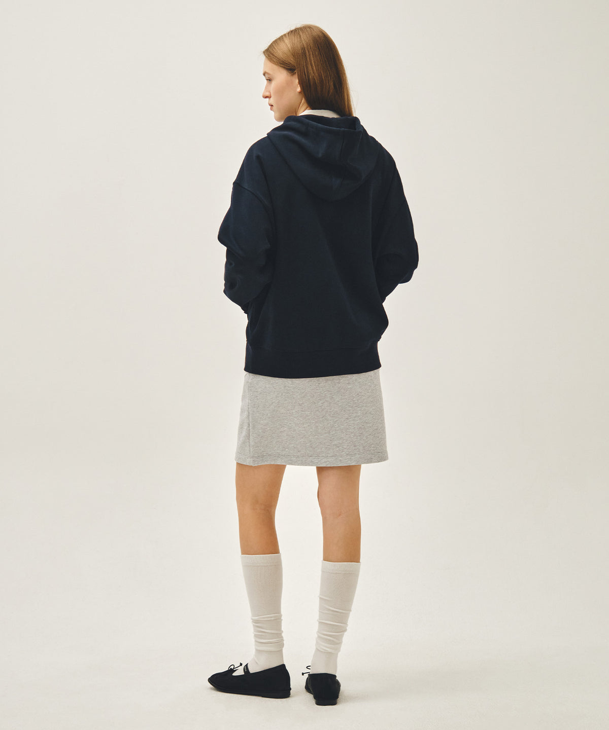 Marithe & Francois Girbaud - Vintage Classic Logo Sweat Mini Skirt (Heather Gray) product image 3 | TRAB K-Fashion Australia