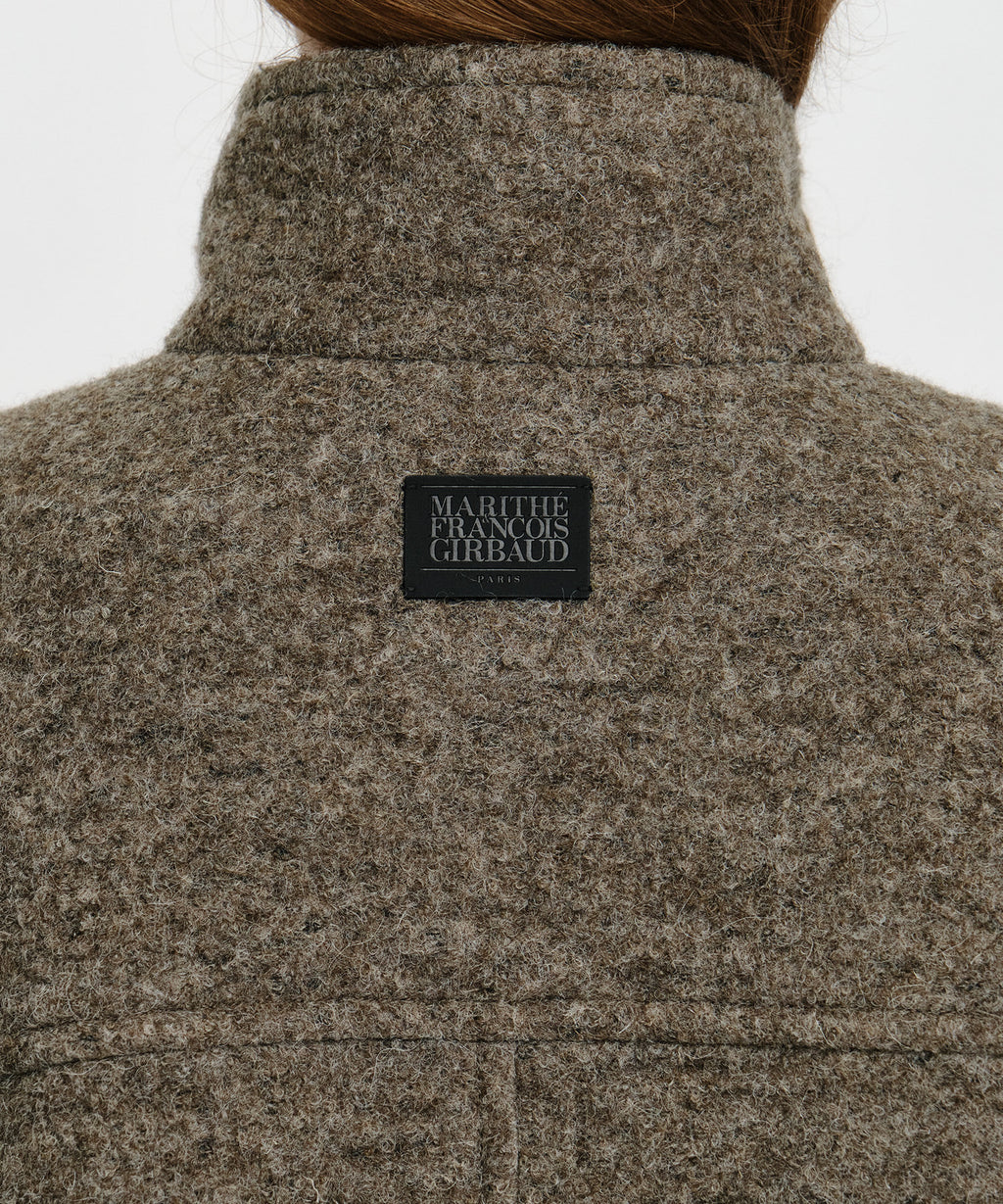 Marithe & Francois Girbaud - High Neck Padded Half Coat (Brown) product image 6 | TRAB K-Fashion Australia