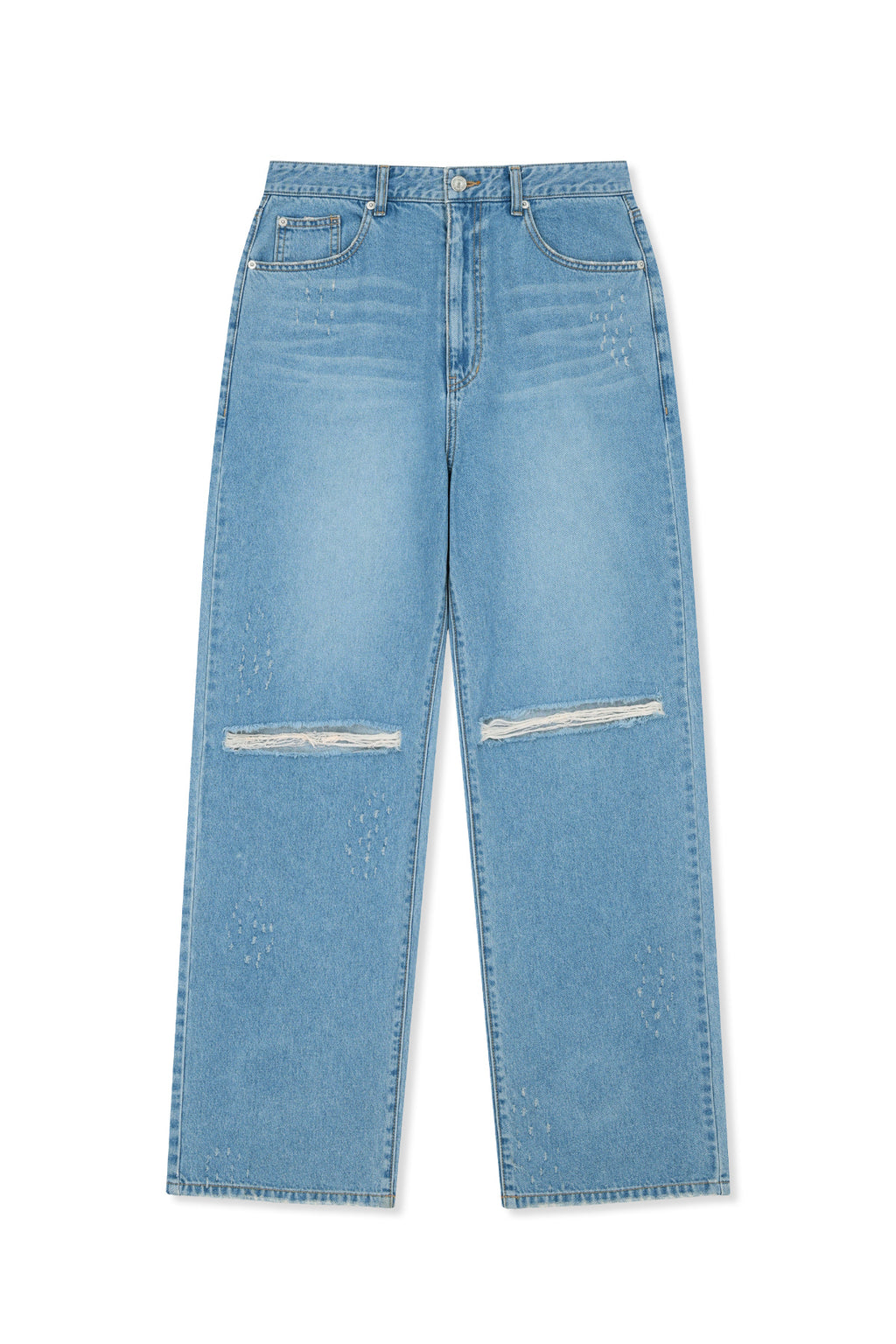 Matin Kim - Distressed Denim Pants (Blue) product image 11 | TRAB K-Fashion Australia
