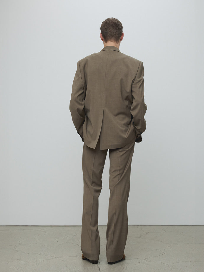 Tonywack - Light Wool Relaxed Tailored Jacket (Taupe Melange) product image 3 | TRAB K-Fashion Australia