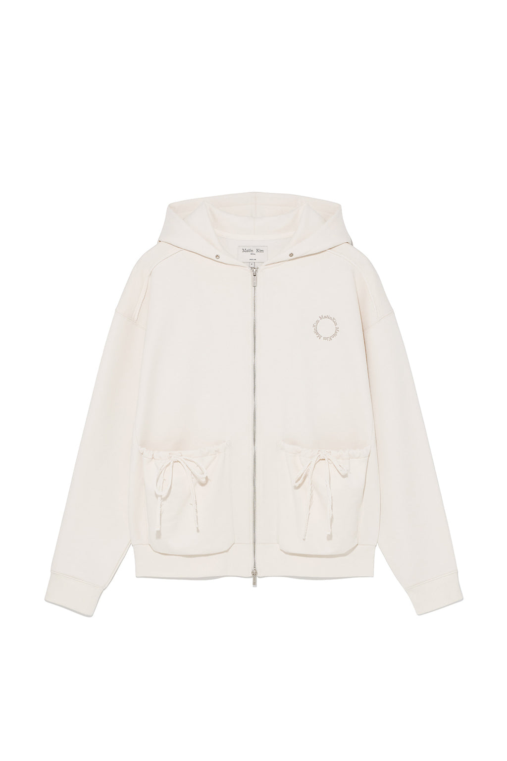 Matin Kim - Volume Pocket Hoody Zip Up (Charcoal) product image 17 | TRAB K-Fashion Australia