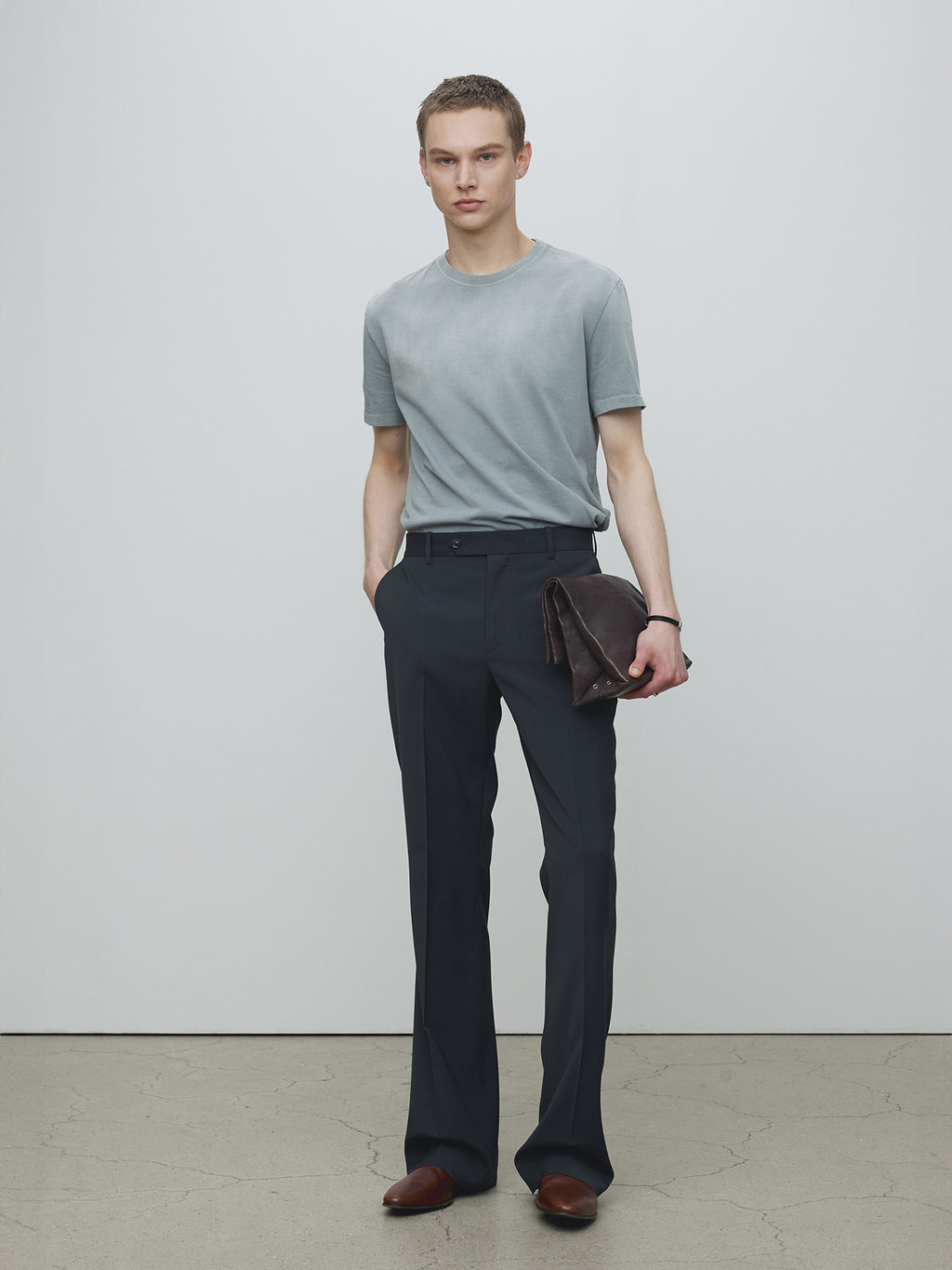 Tonywack - Signature Garment Dyed T-Shirt (Glacier Grey) product image 1 | TRAB K-Fashion Australia