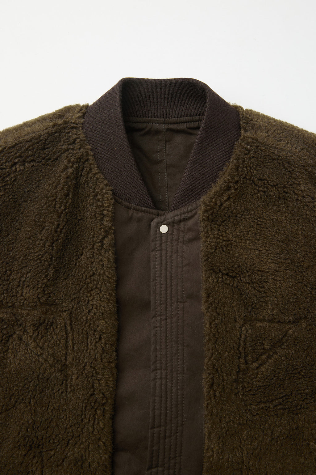 Coor - B-15 Leather Tab Sherpa Bomber (Khaki Brown) product image 7 | TRAB K-Fashion Australia