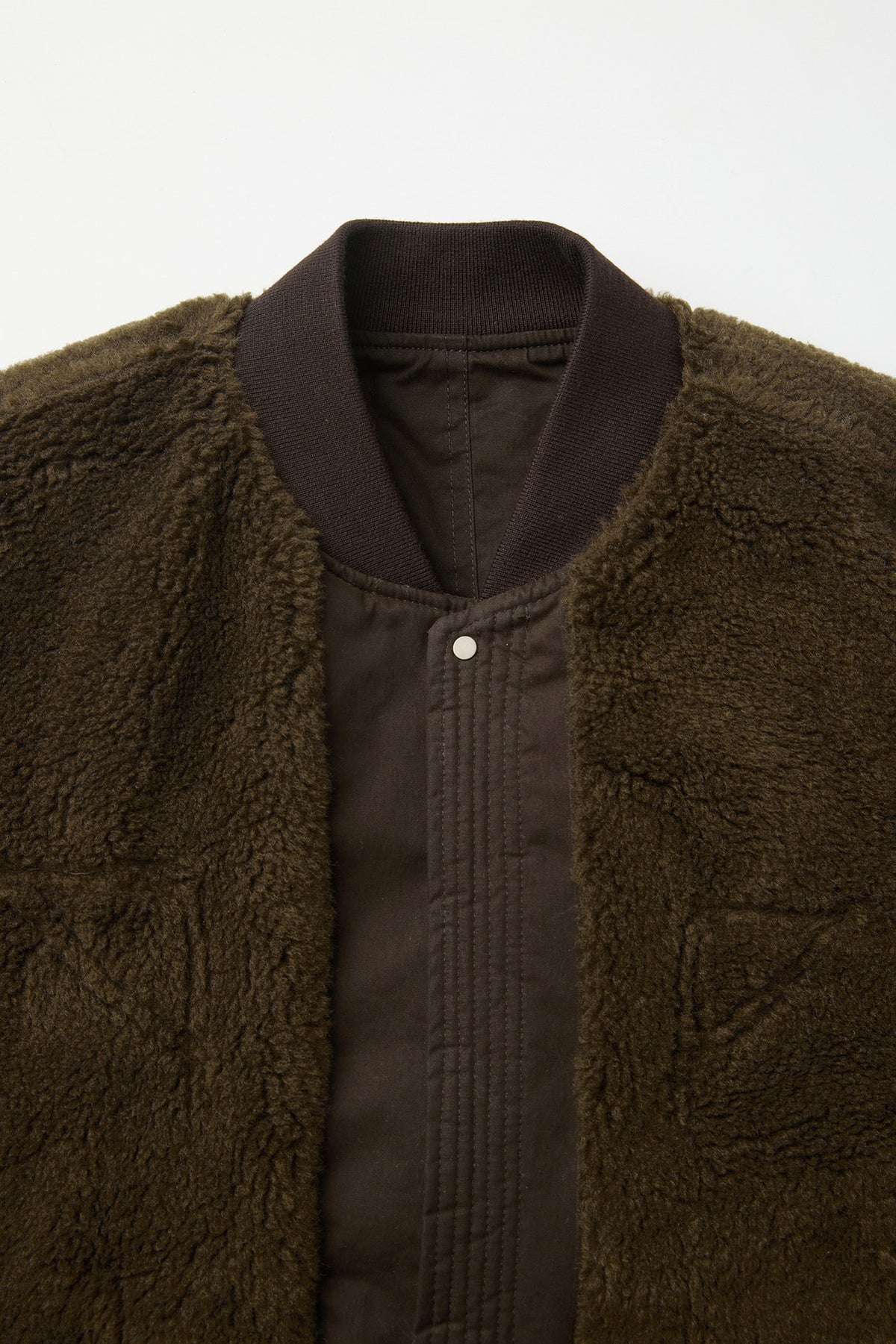 Coor - B-15 Leather Tab Sherpa Bomber (Khaki Brown) product image 7 | TRAB K-Fashion Australia