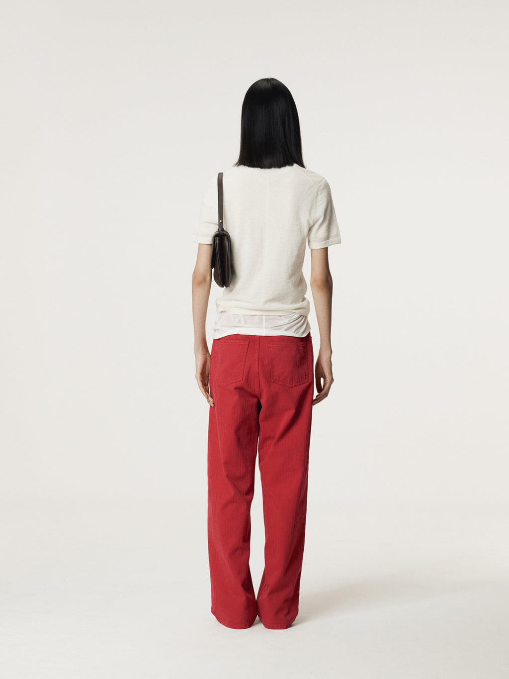 Recto - Garment Dyed Denim Pants (Red) product image 3 | TRAB K-Fashion Australia