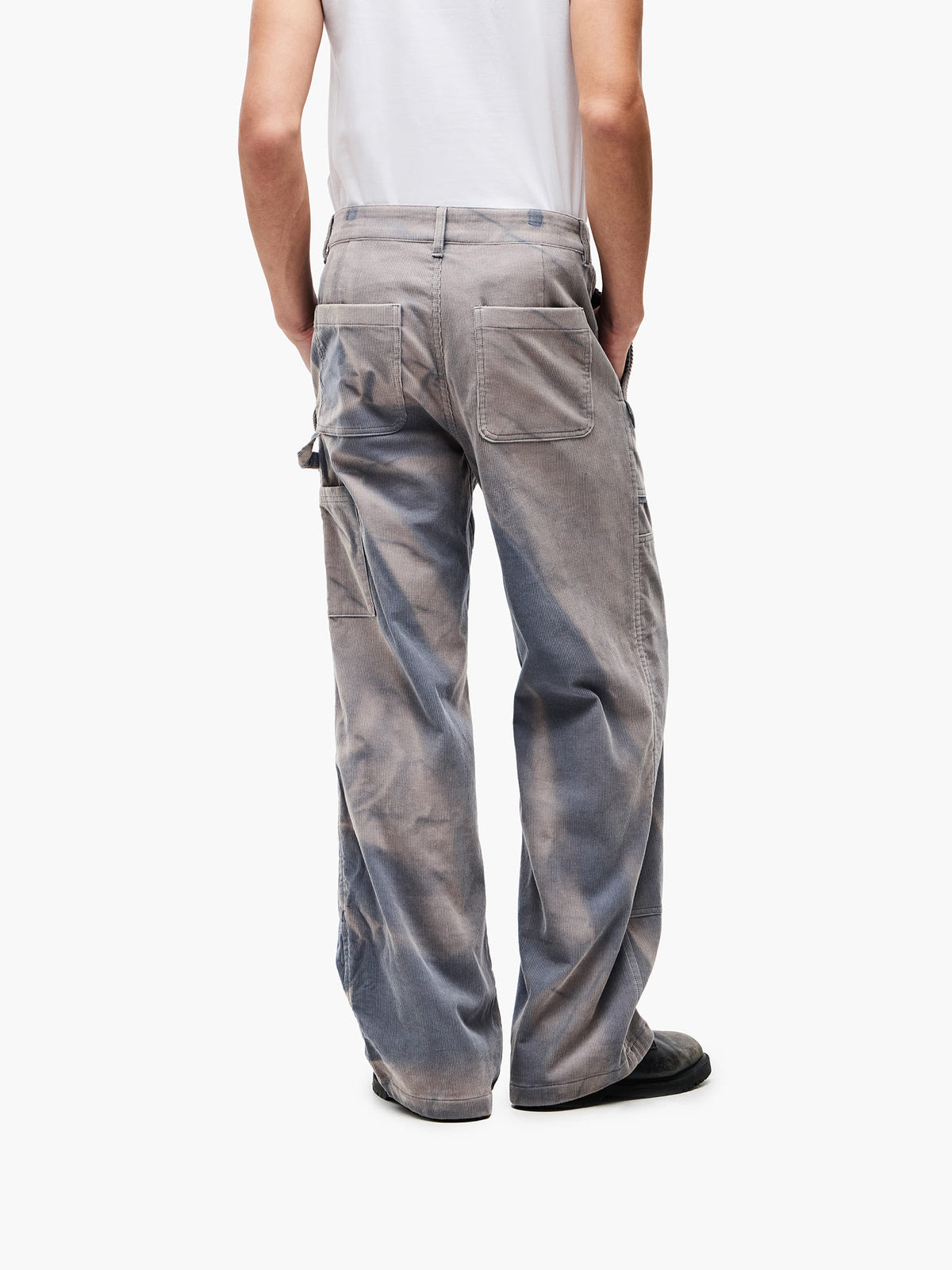 Jiyong Kim - Sun-Bleached Double-Knee Trousers (Grey) product image 5 | TRAB K-Fashion Australia