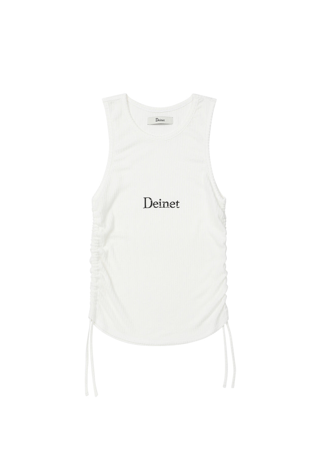 Deinet - Logo Shirring Sleeveless (White) product image 1 | TRAB K-Fashion Australia