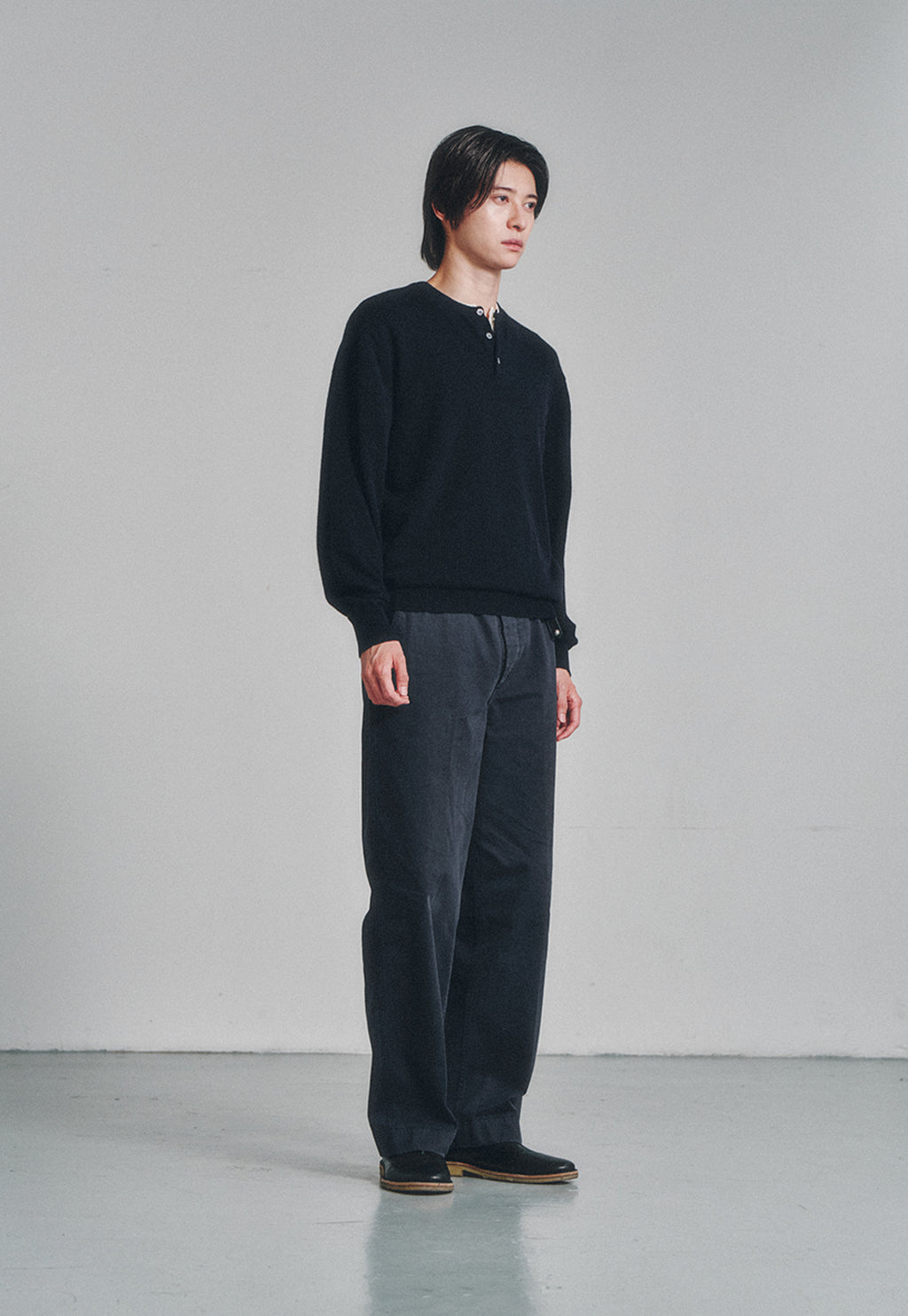 Art if acts - Henley Sweater (Dark Navy) product image 2 | TRAB K-Fashion Australia