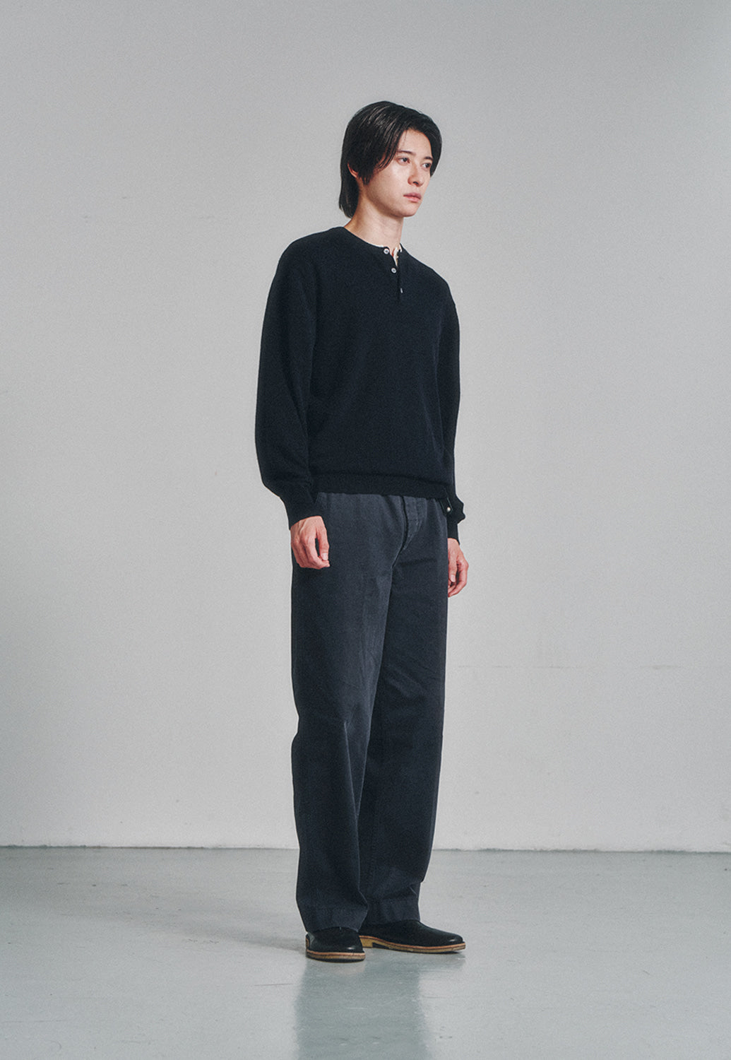 Art if acts - Henley Sweater (Dark Navy) product image 2 | TRAB K-Fashion Australia