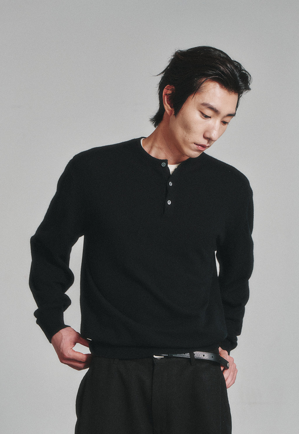 Art if acts - Henley Sweater (Black) product image 5 | TRAB K-Fashion Australia
