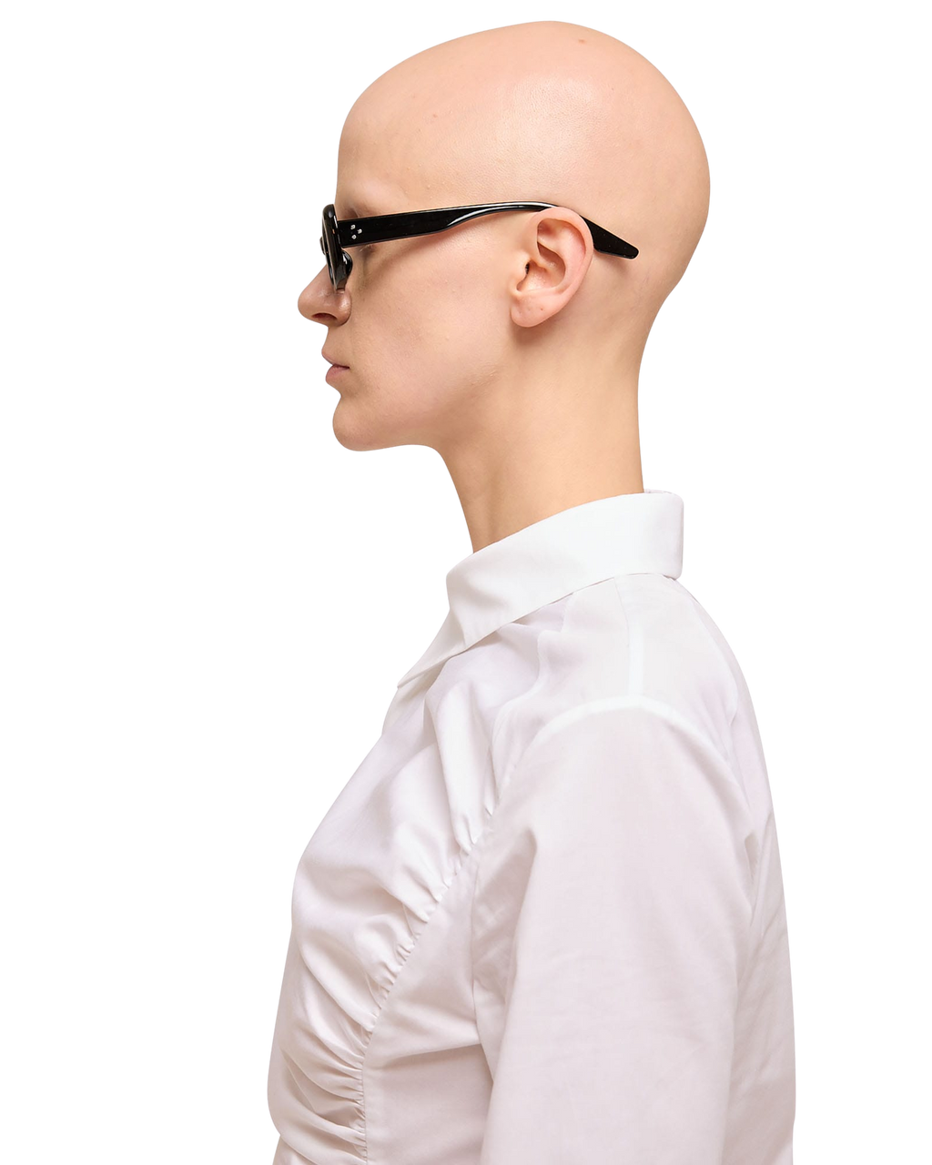 Kimhe Kim - Asymmetrical Shirring Shirt (White) product image 12 | TRAB K-Fashion Australia