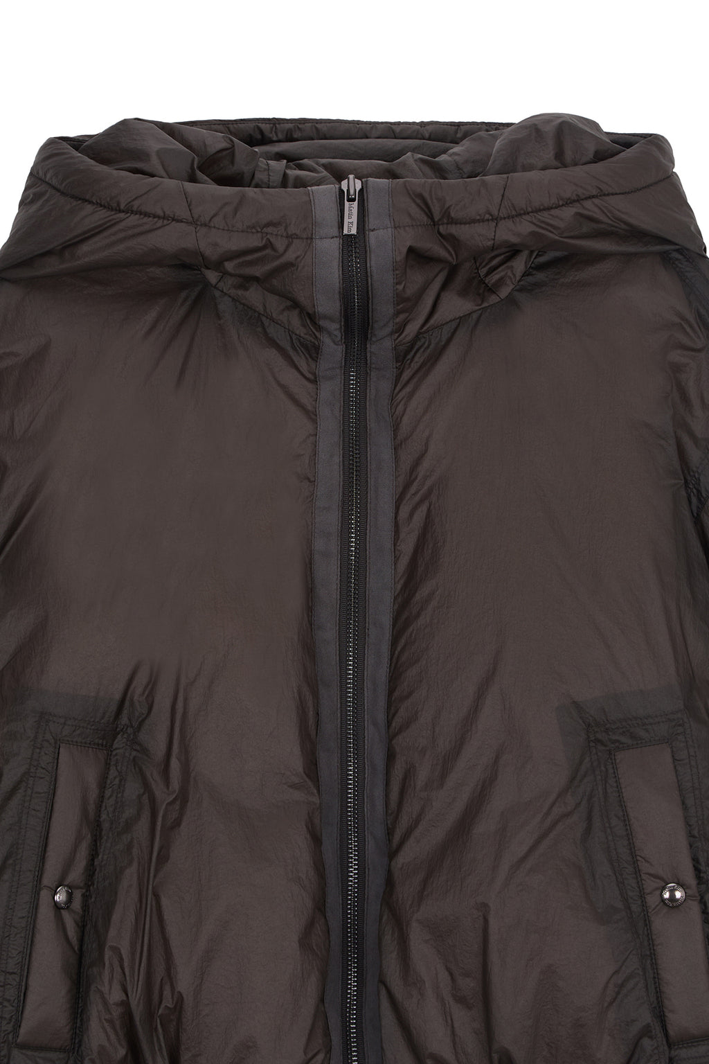 Matin Kim - Back Logo Hoody Short Down Jumper (Charcoal) product image 4 | TRAB K-Fashion Australia