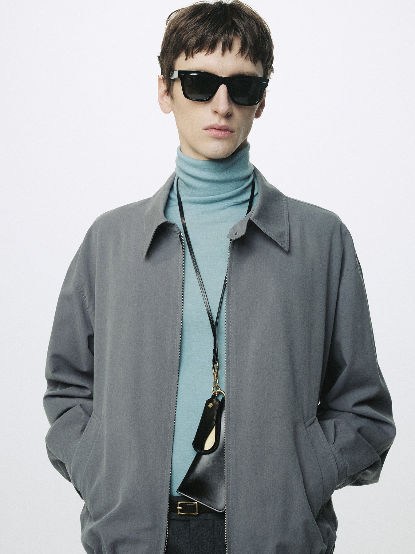 Tonywack - Washed Cotton Lyocell Blouson Jacket (Faded Carbon) product image 5 | TRAB K-Fashion Australia